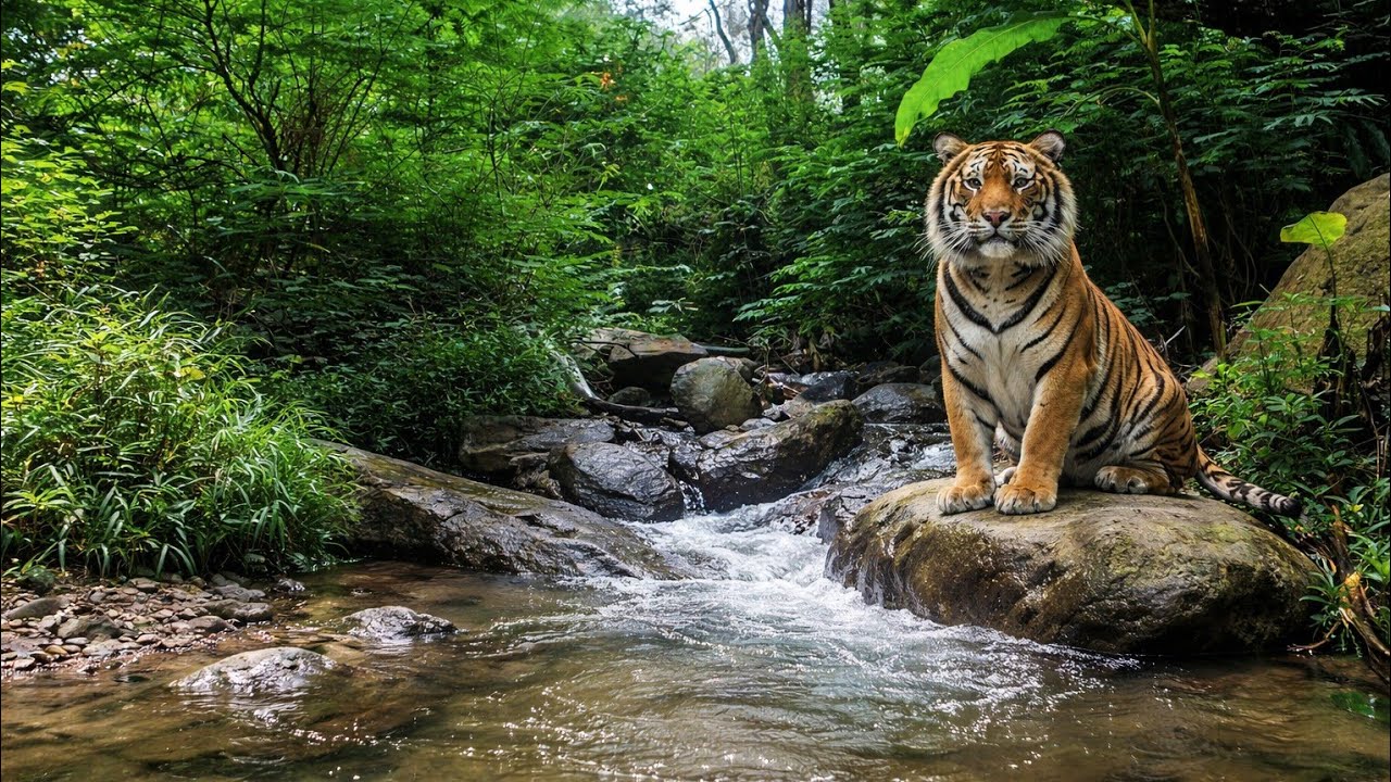 Calming Forest Ambience, Serene but Mysterious River in an Abandoned Jungle
