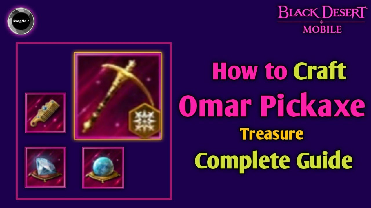 Crafting Omar Pickaxe ⛏️😮 | Complete Guide | Black Desert Mobile