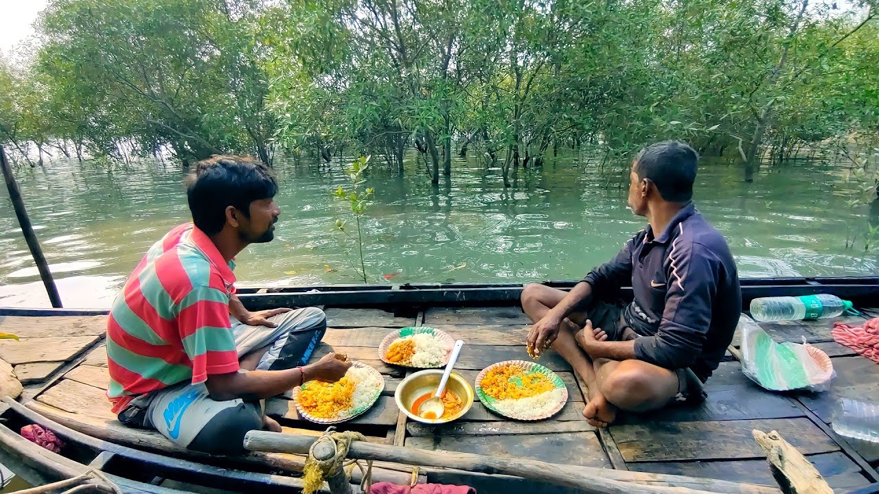 আজ খাওয়া সেরে বড়শি তুলে সব মাছ নদীর মাঝখানে বিক্রি হয়ে গেল @naturalsundarban