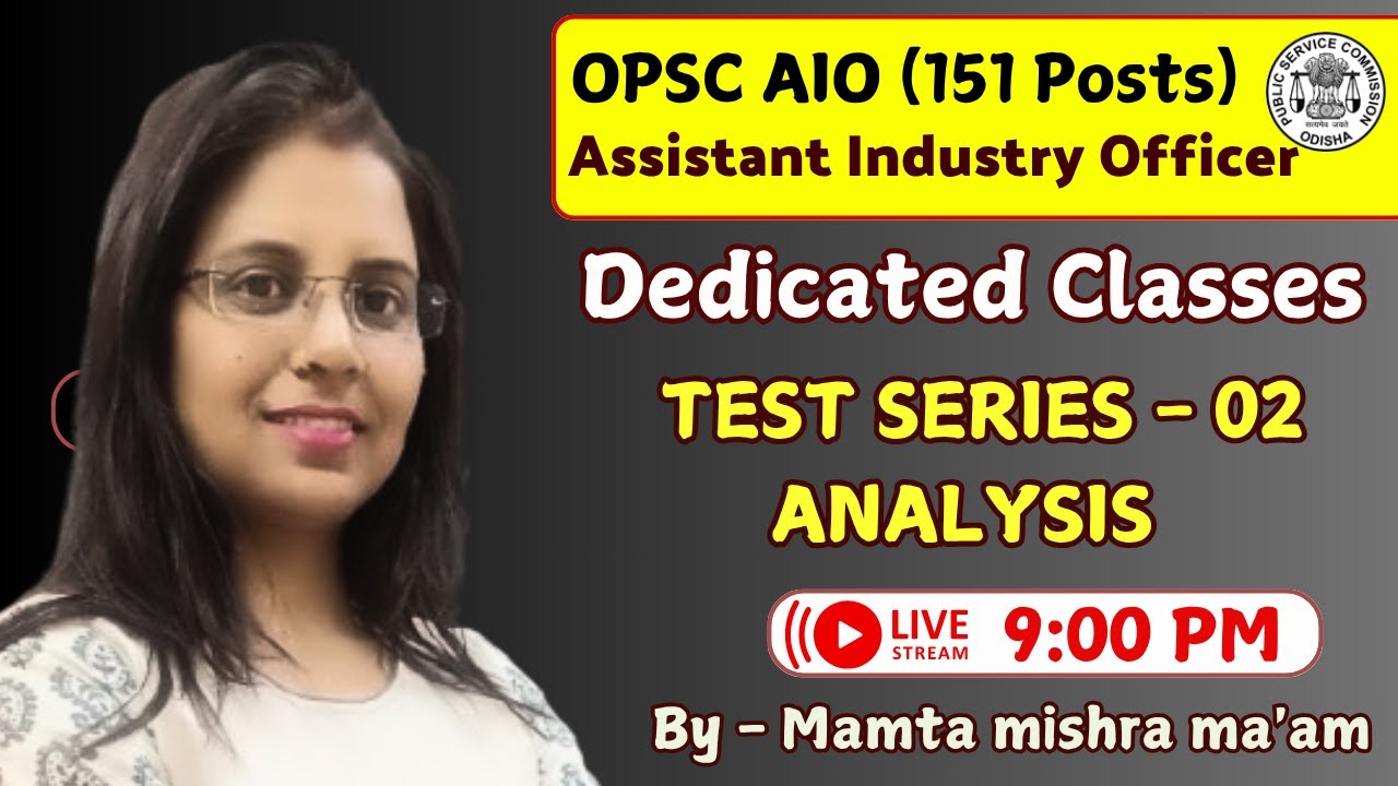 OPSC Assistant Industry officer || Test Series Analysis | English || OPSC AIO Dedicated classes