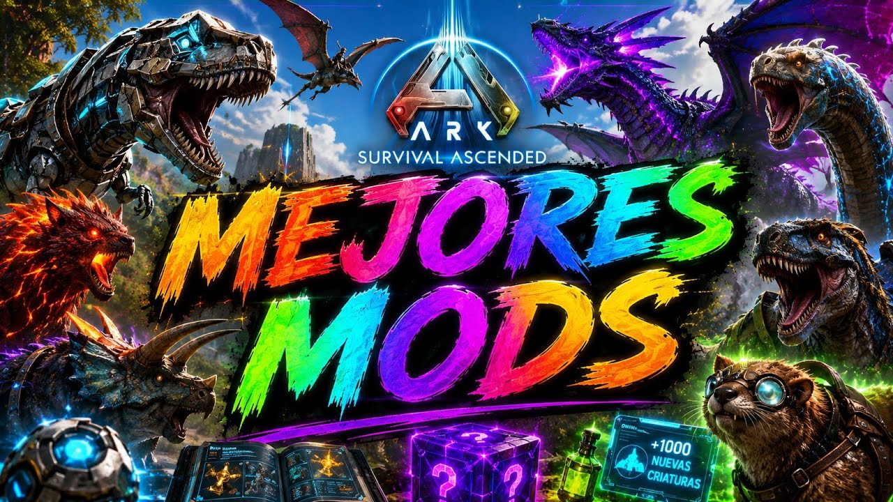 🦖mejores MODS ARK ASCENDED como configurarlos instalarlos en orden para pc y consolas nitrado😈