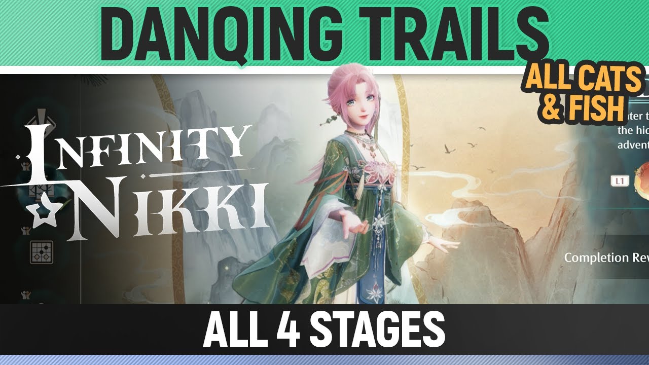 Infinity Nikki - All 4 Danqing Trails Stages - All Cats & Fish