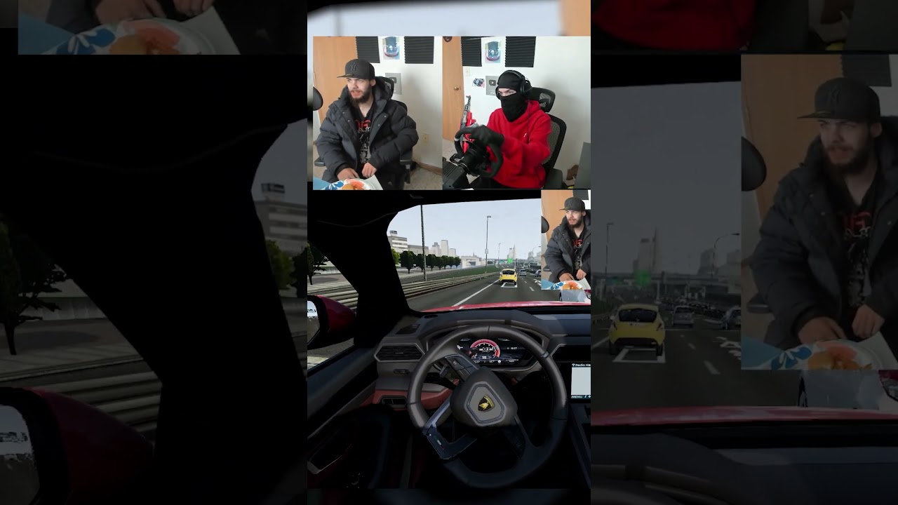 License and Mbox CUTTING UP in traffic NO HESI - Realistic BeamNG Drive with Steering Wheel #shorts