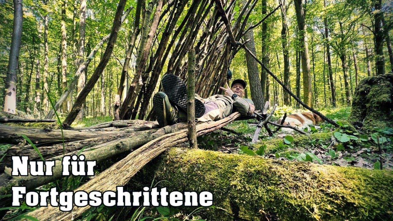 SURVIVAL Shelter für Fortgeschrittene nur mit dem Taschenmesser