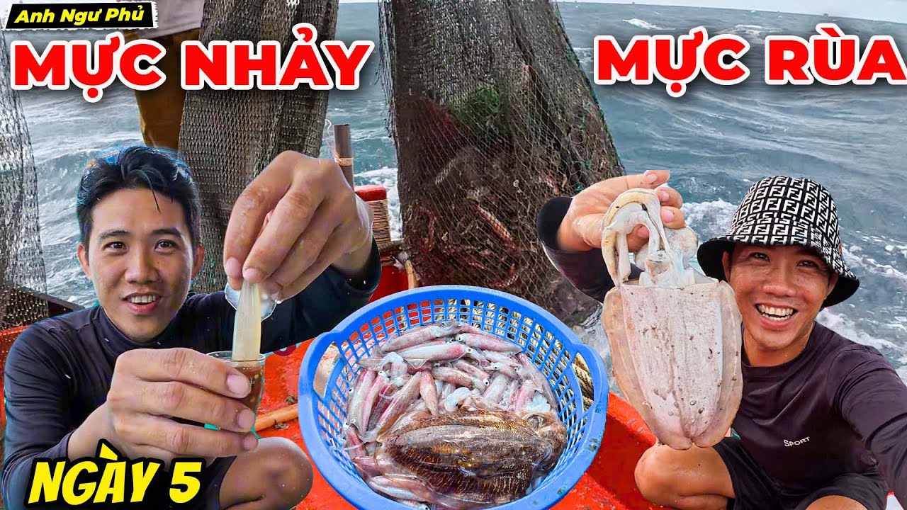 Trúng Mực Khủng, Ngư Dân Gặp Sóng Lớn Giữa Biển • Cào Mực Đảo Nam Du Ngày 5 | Anh Ngư Phủ