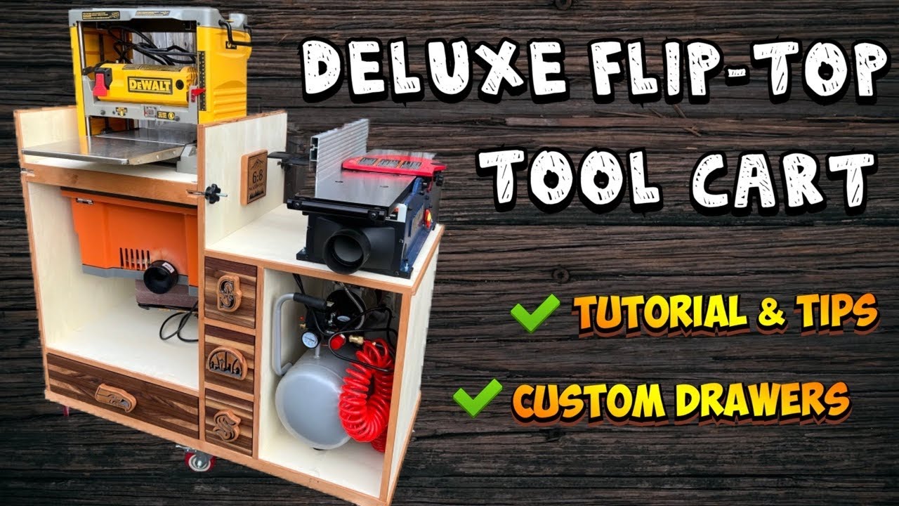 Тележка для инструментов Deluxe Flip Top: как сделать уникальную подставку для инструментов с мес...