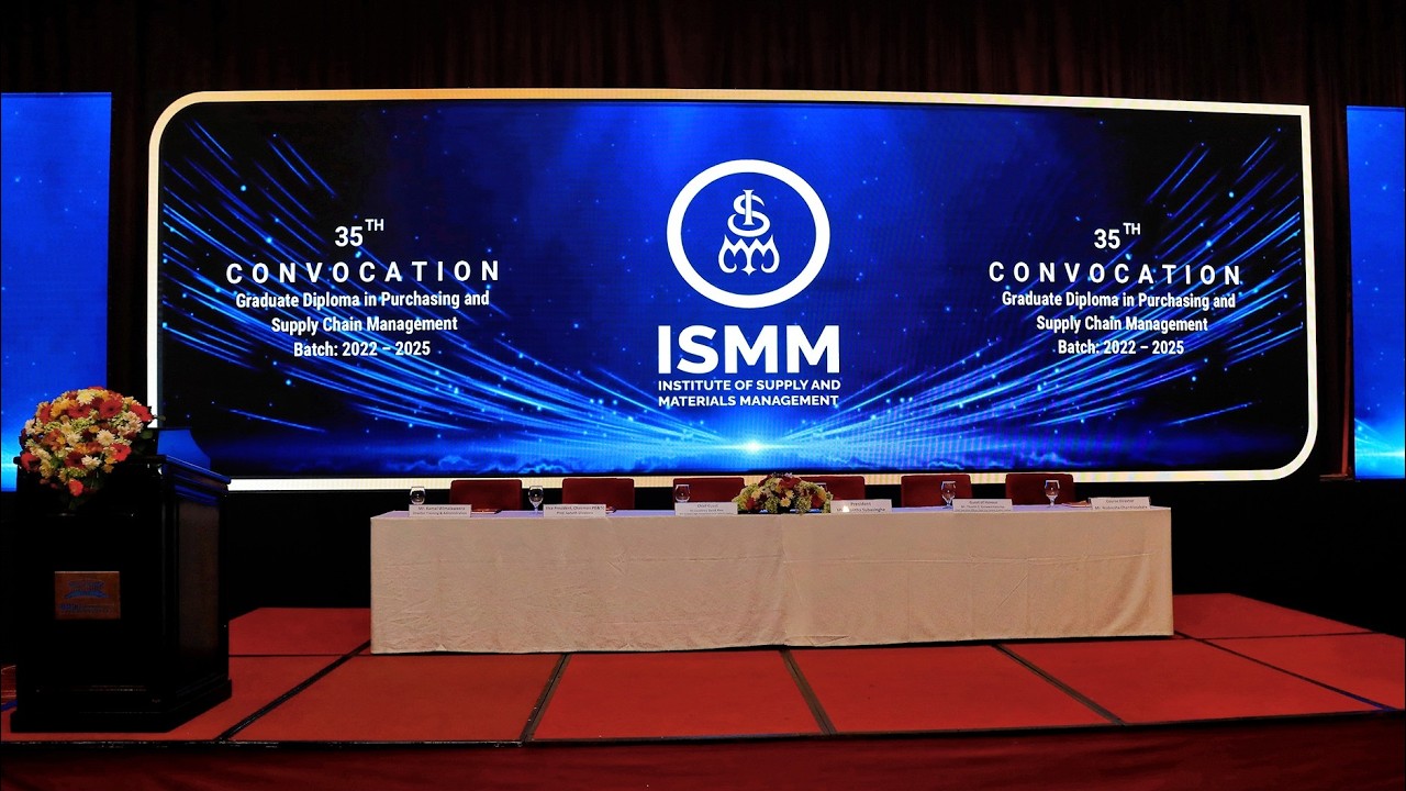 35th Convocation of ISMM | GDPSCM Batch 2022–2025 | BMICH Colombo | January 2026