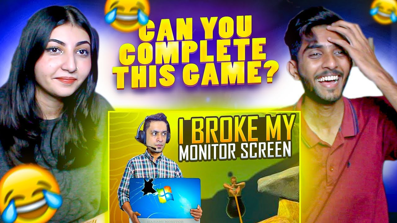 MRJAYPLAYS BROKE $500 MONITOR SCREEN😲| REACTION - GETTING OVER IT