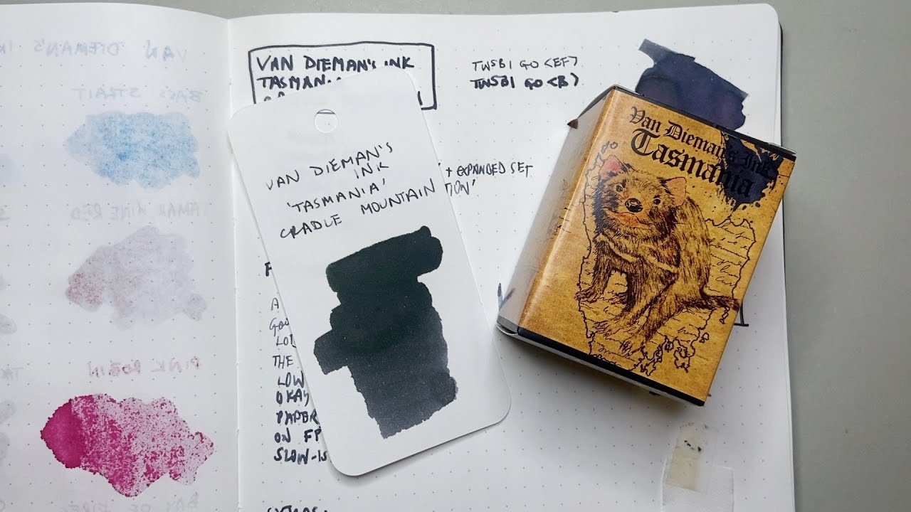 Van Dieman's Ink Tasmania Set Overview and 'Cradle Mountain' Fountain Pen Ink Review