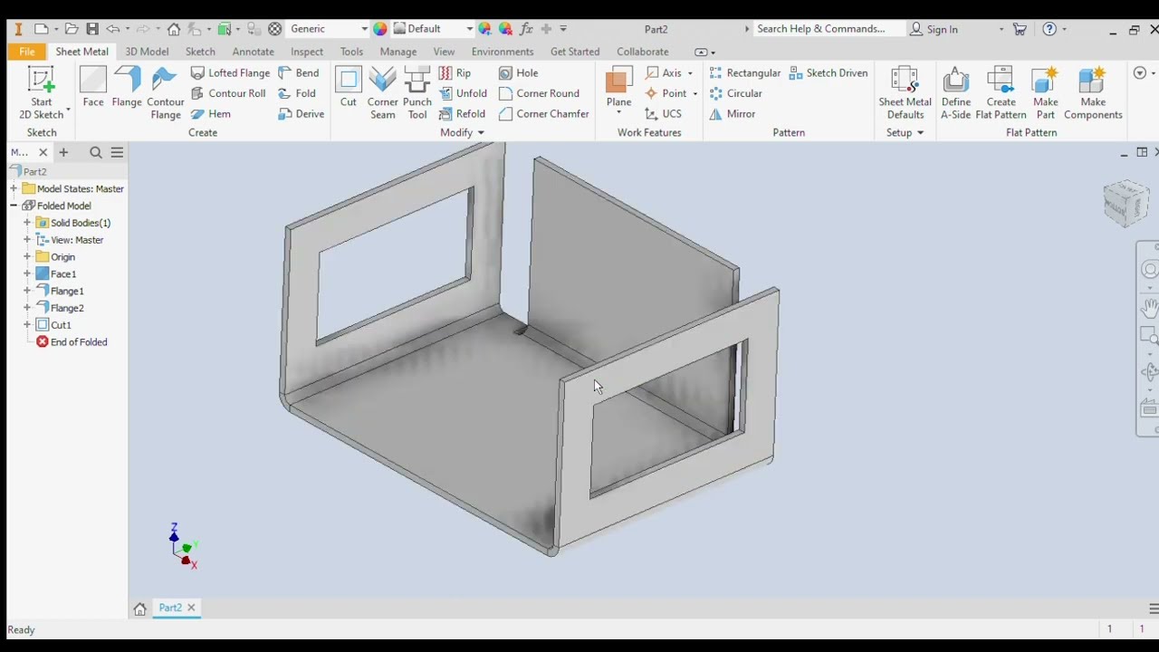 Offset Sheet metal Inventor
