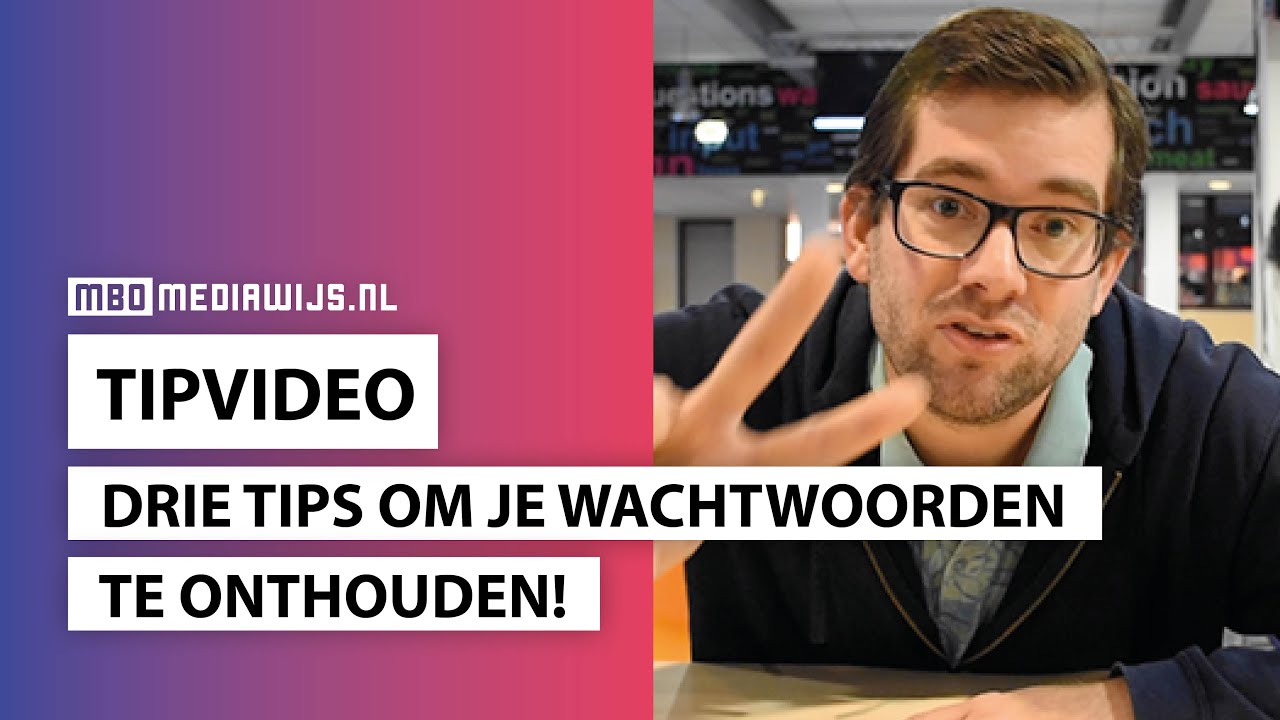 Tipvideo  👉🏼 Drie tips om je wachtwoorden te onthouden!