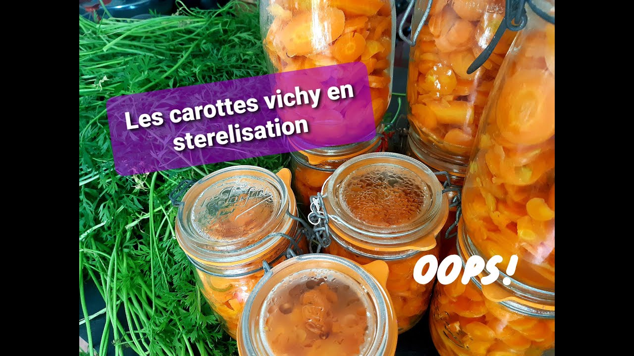 Carottes Vichy en stérilisation