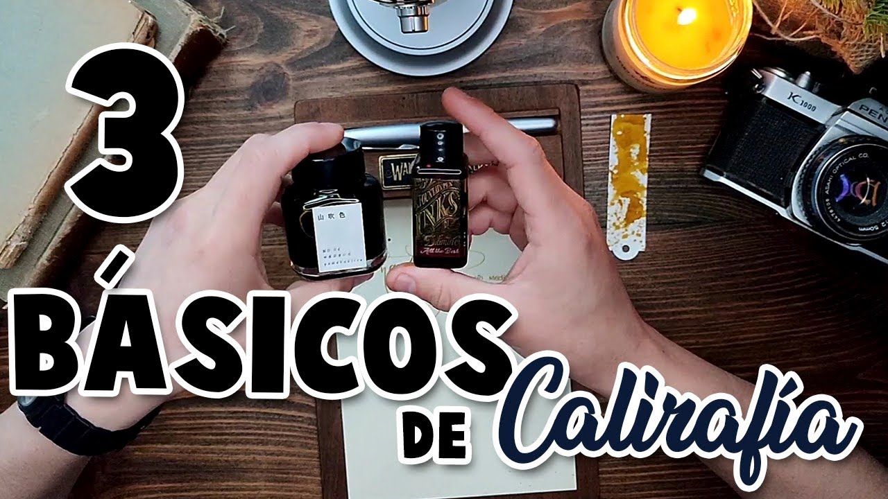 ✒️3 Básicos de caligrafía para principiantes! Pluma fuente, tinta y papel.