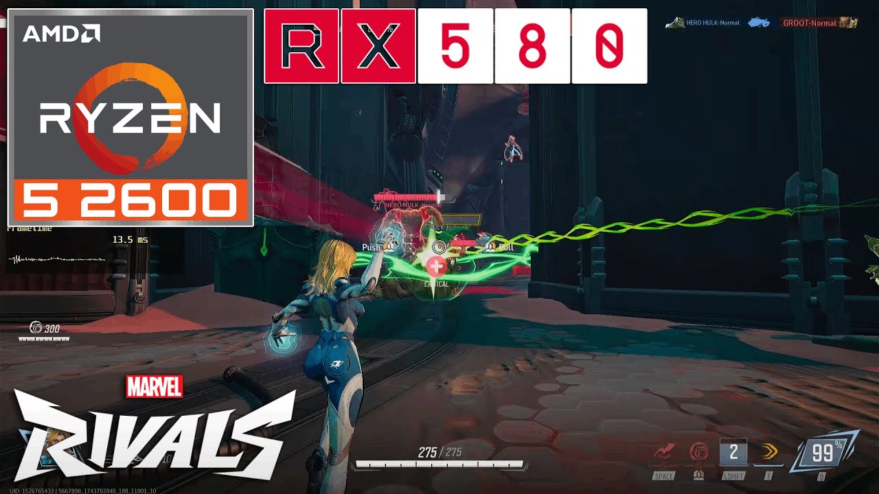 Marvel Rivals - Ryzen 5 2600 + RX 580 8GB