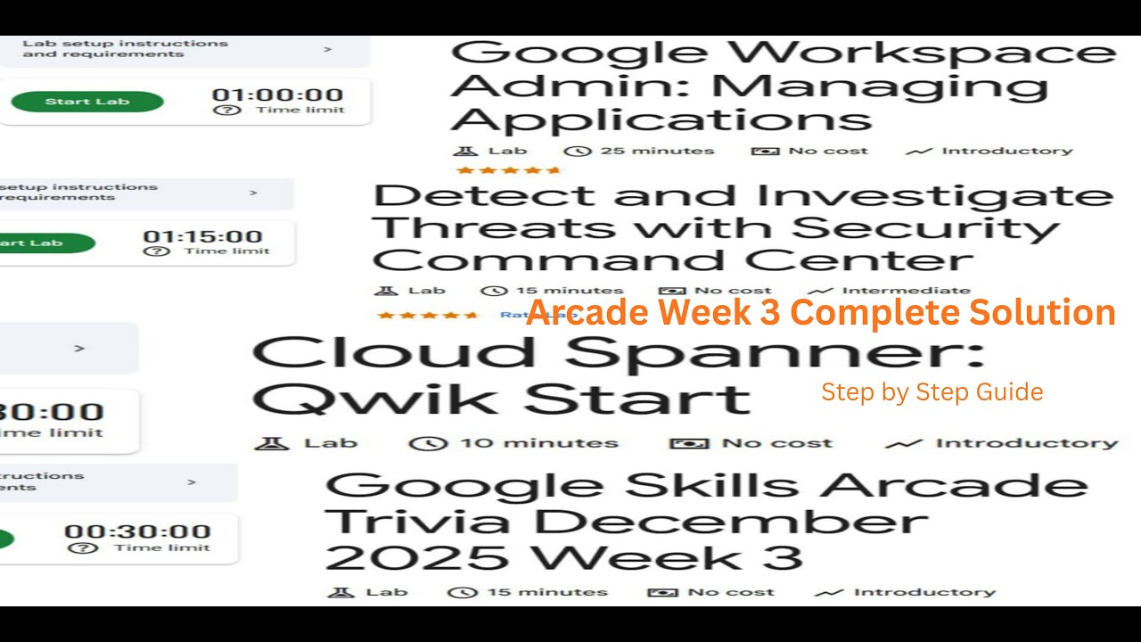 Google Cloud Arcade December Week 3 Solution 2025 ||100% Working Solution|| Complete Step by Step ||