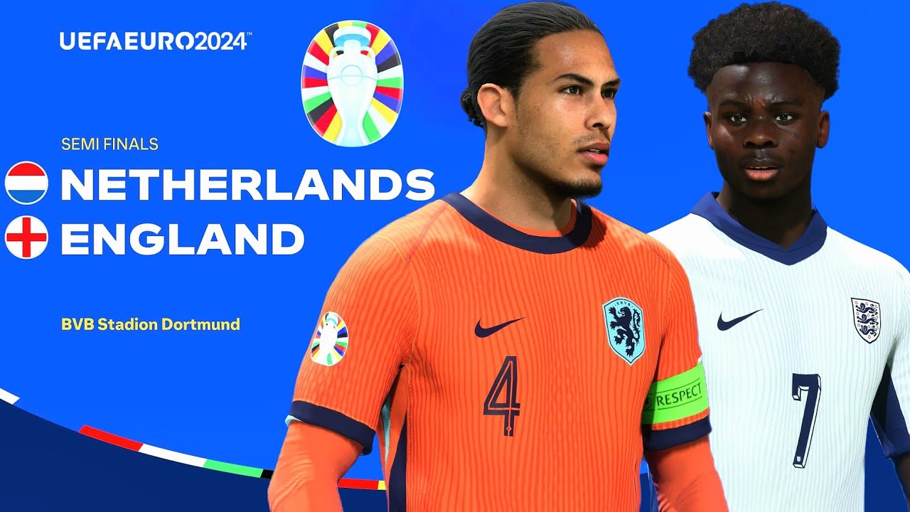 EA FC 24 - Netherlands vs. England - Gakpo Bellingham Saka - UEFA Euro 2024 Semifinal | PS5 | 4K HDR