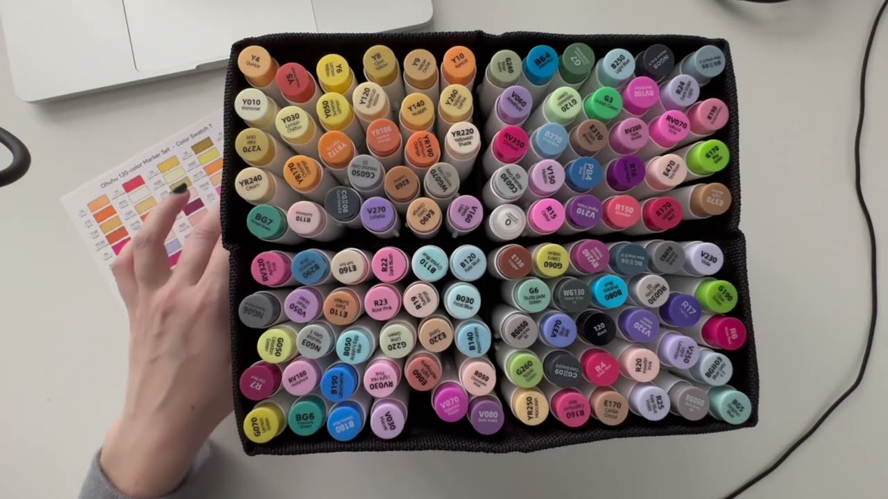 ASMR Sorting my Ohuhu Markers While I Soft-Speak
