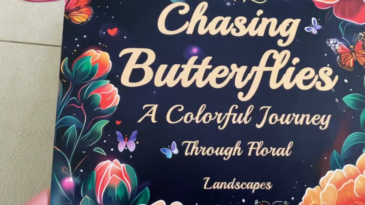 ASMR Butterfly  Color Book Tiny Collection and Pages that are done this year, tour!