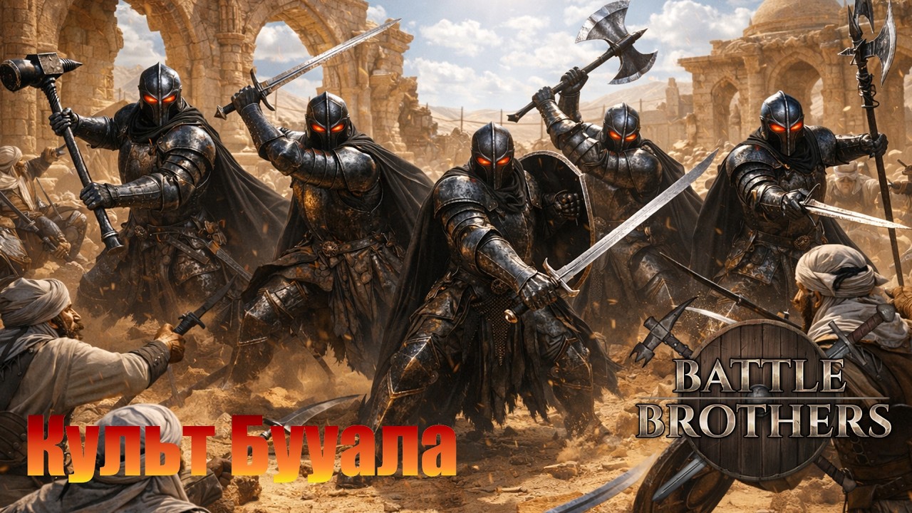 Братья наемники, последователи культа Бууала. Battle Brothers. Часть 17.