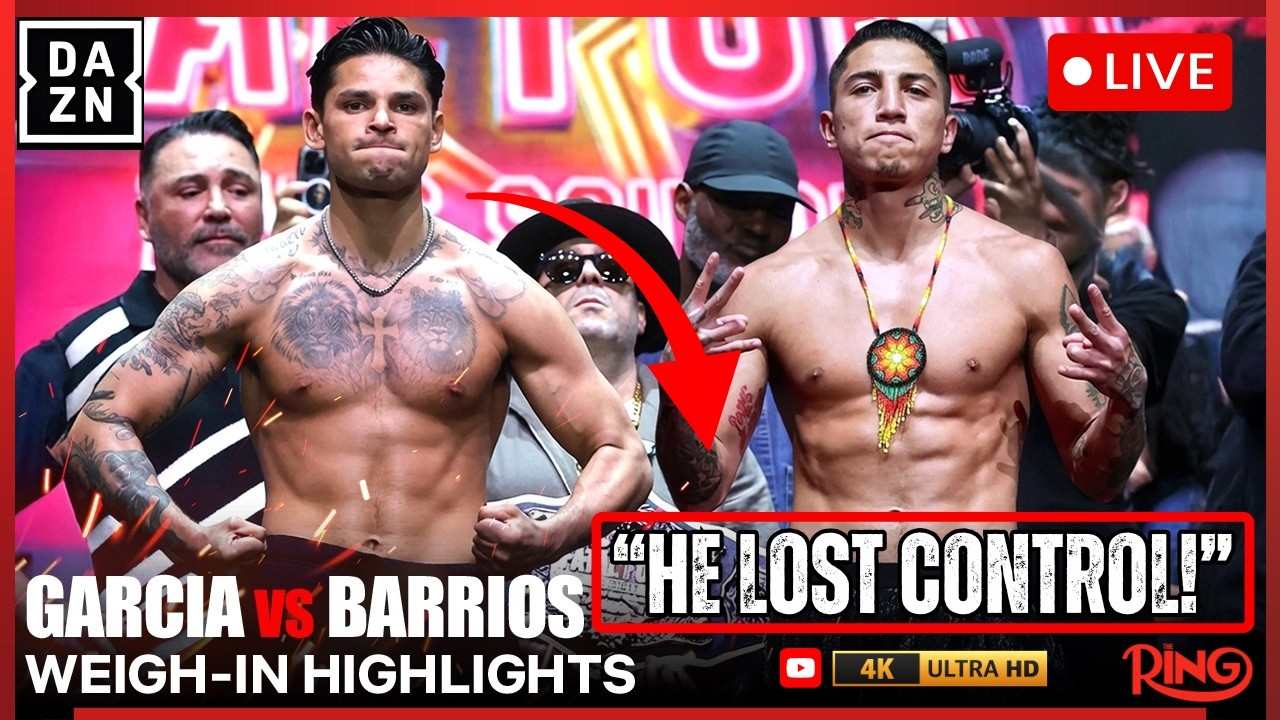 Ryan Garcia vs Mario Barrios FULL Weigh-In & Explosive Final Face-Off | DAZN Shocking Fight Night