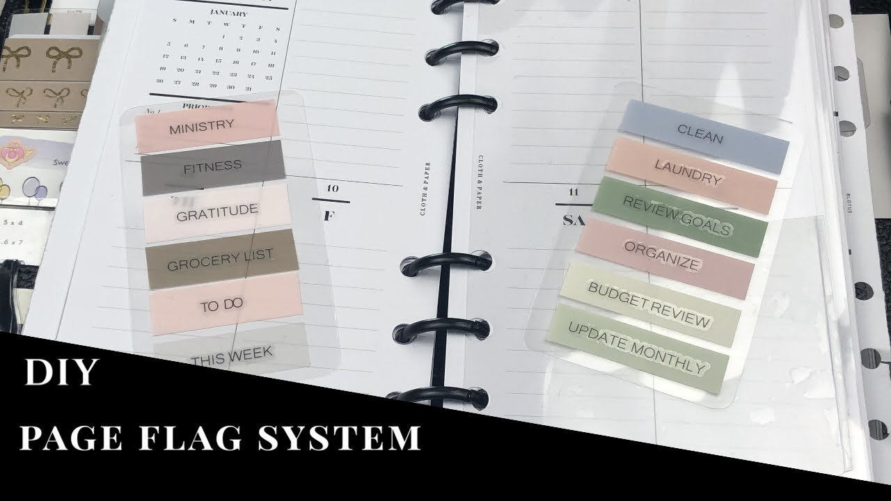 DIY | PAGE FLAG SYSTEM | COLOR CODING | REMOVABLE PAGE FLAGS