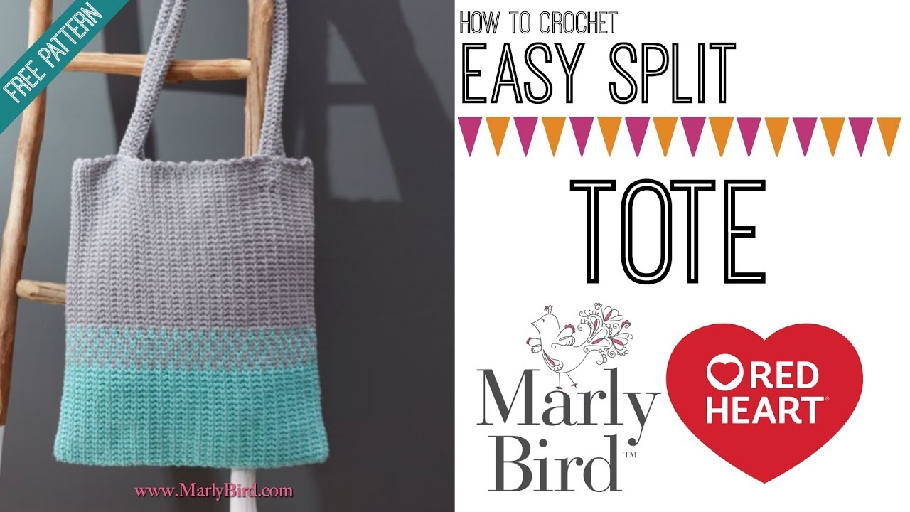 How to Crochet Easy Split Tote [Right Handed]