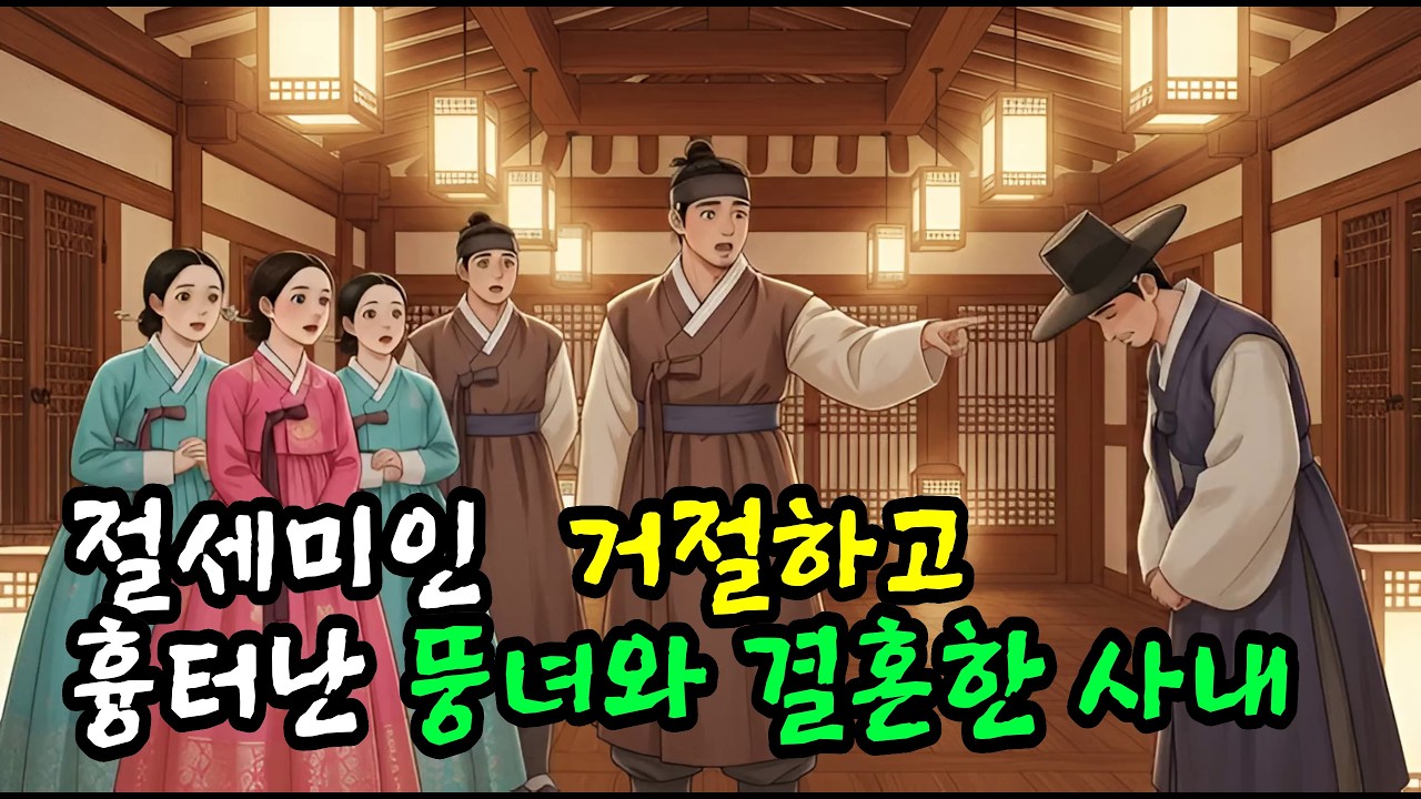 절세미인 거절하고 흉터난 뚱녀와 결혼한 지혜로운 서생, 3년 뒤 수령도 경악한 반전 옛날이야기 사연 야담