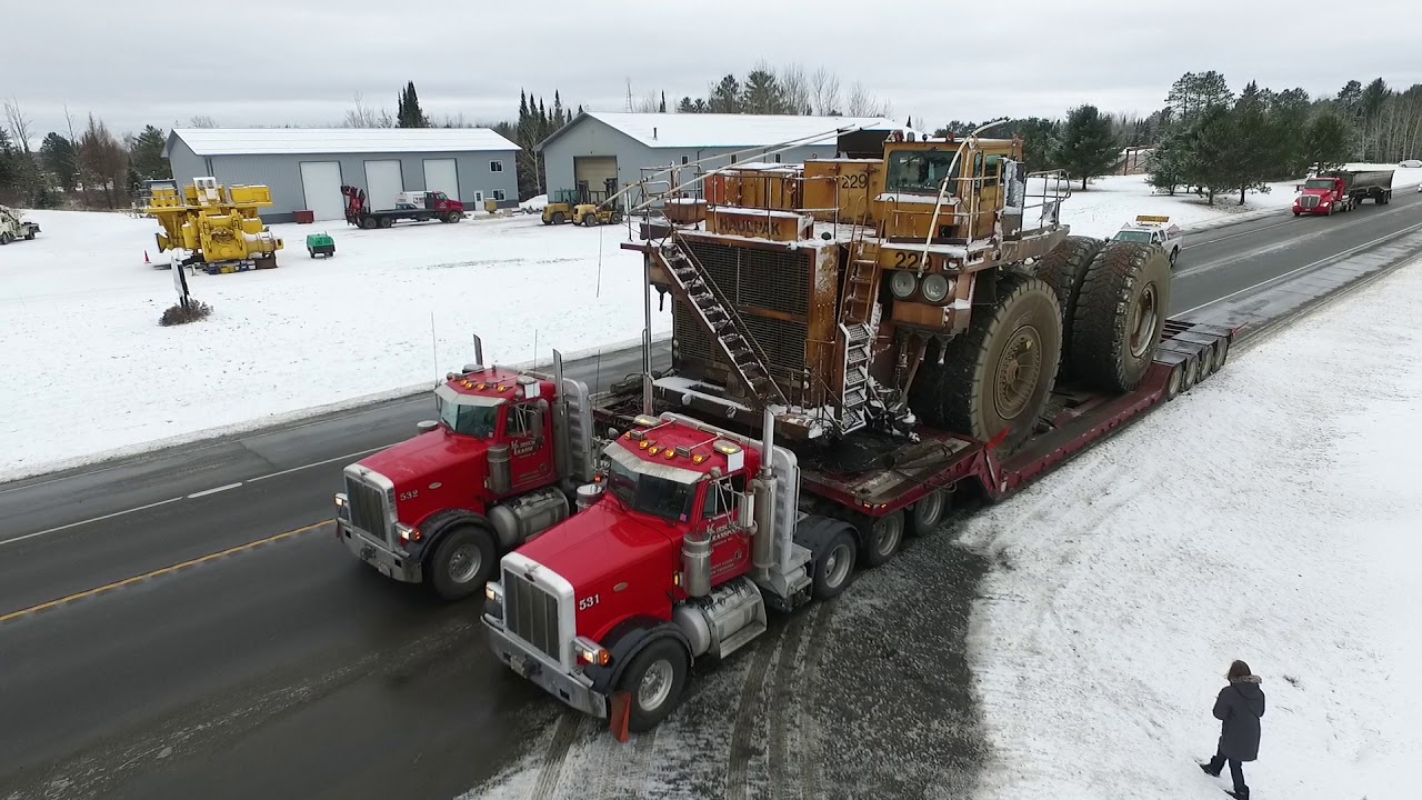 Haul Truck Double Wide Down the Highway