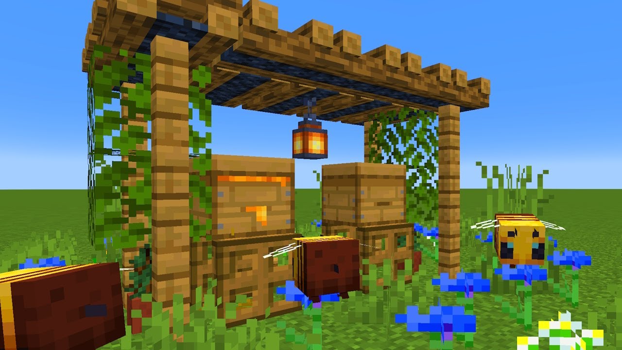 Minecraft Bienenstock Bauen Einfache Deko Idee