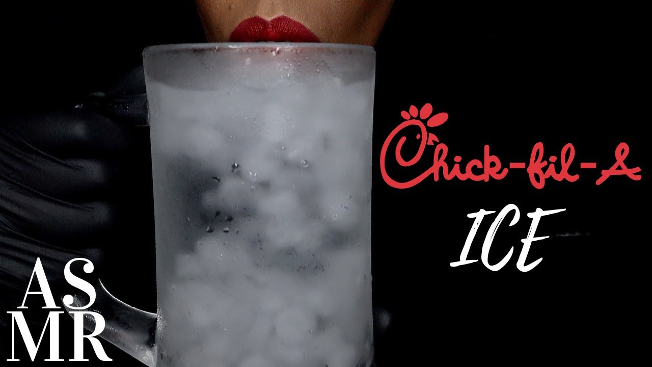 ASMR DRINKING A COLD GLASS OF REFRESHING ICE WATER/CHICK FIL A ICE/FIJI WATER/NOTALKING/氷を食べる音/아이스묵방