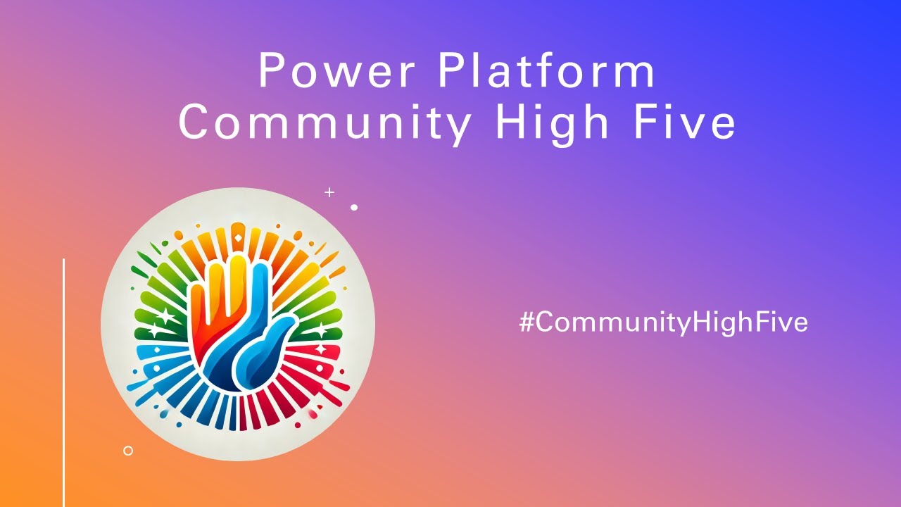 Power Platform Community High Five - November 2025