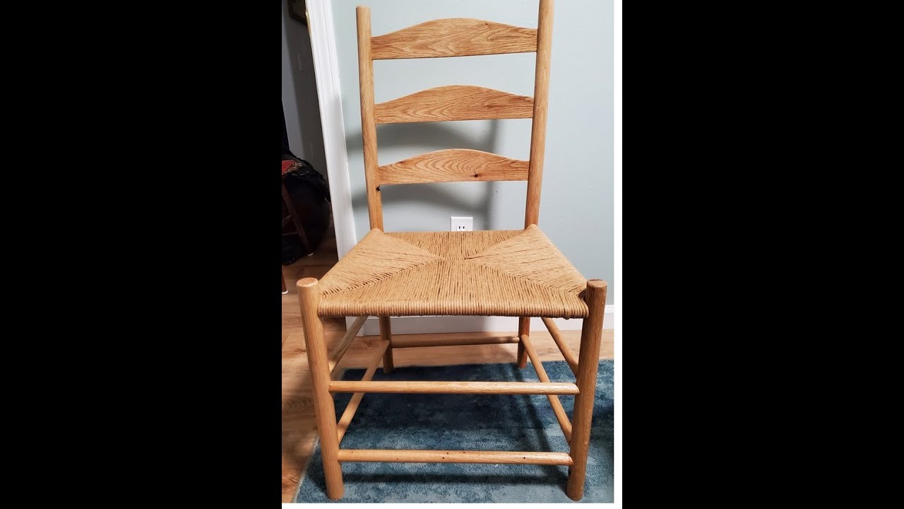 2021 Ladderback chair rush seat weaving
