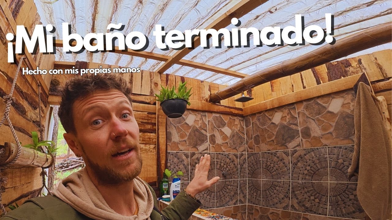 ¡Construí mi baño rústico fuera de la red!