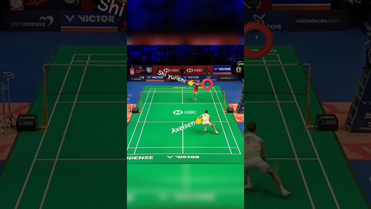 Shi yui chi's 🇨🇳 [1] epic net kill smash 💥 💥 on victor axelsen 🇩🇰🔥🔥🤯