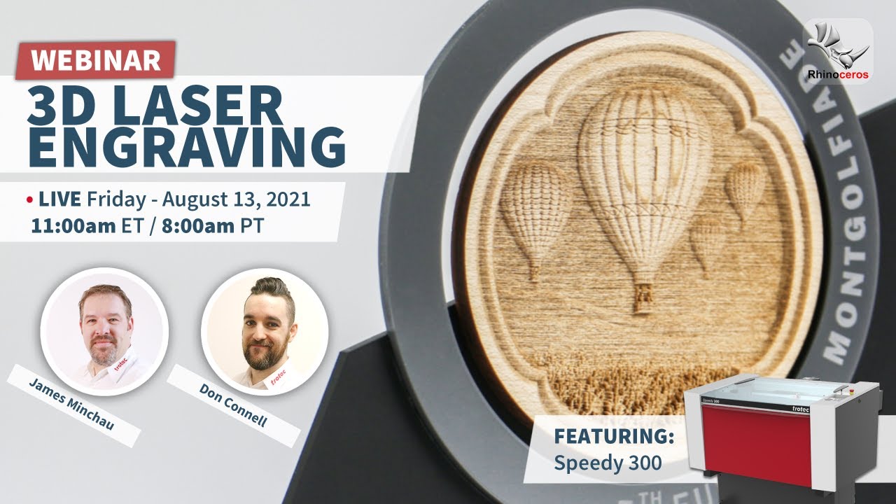 3D Laser Engraving Basics | Rhino3D | Trotec Laser LIVE