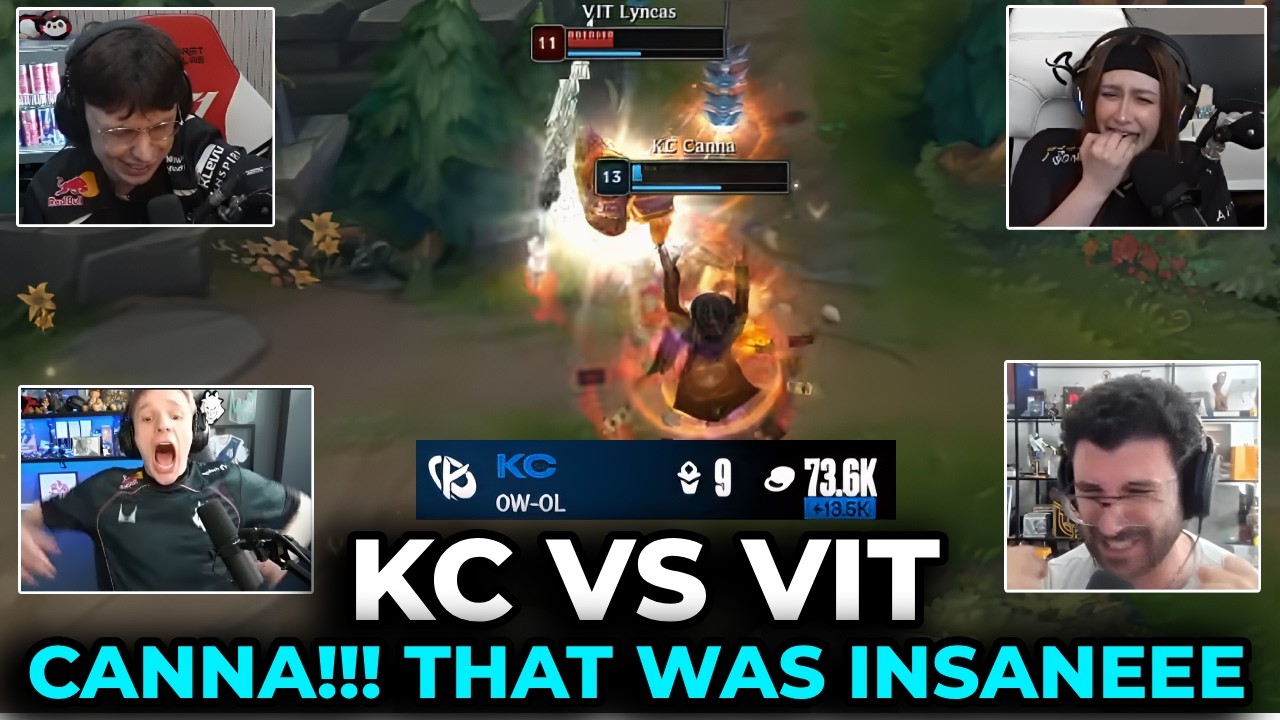 Des Streamers R&eacute;agissent &agrave; KARMINE CORP qui &Eacute;CRASE Vitality au Roadtrip France | KC vs VIT Reactions