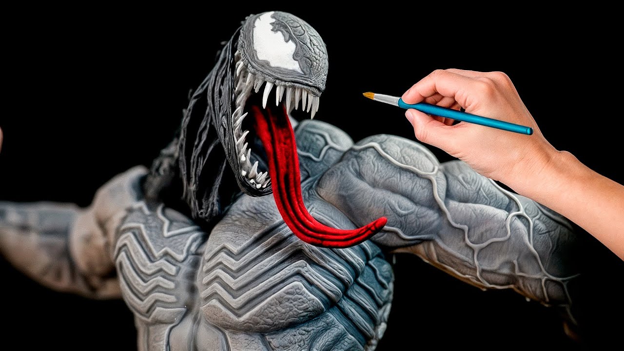 I Created a Realistic Venom Figurine with 3D Printer
