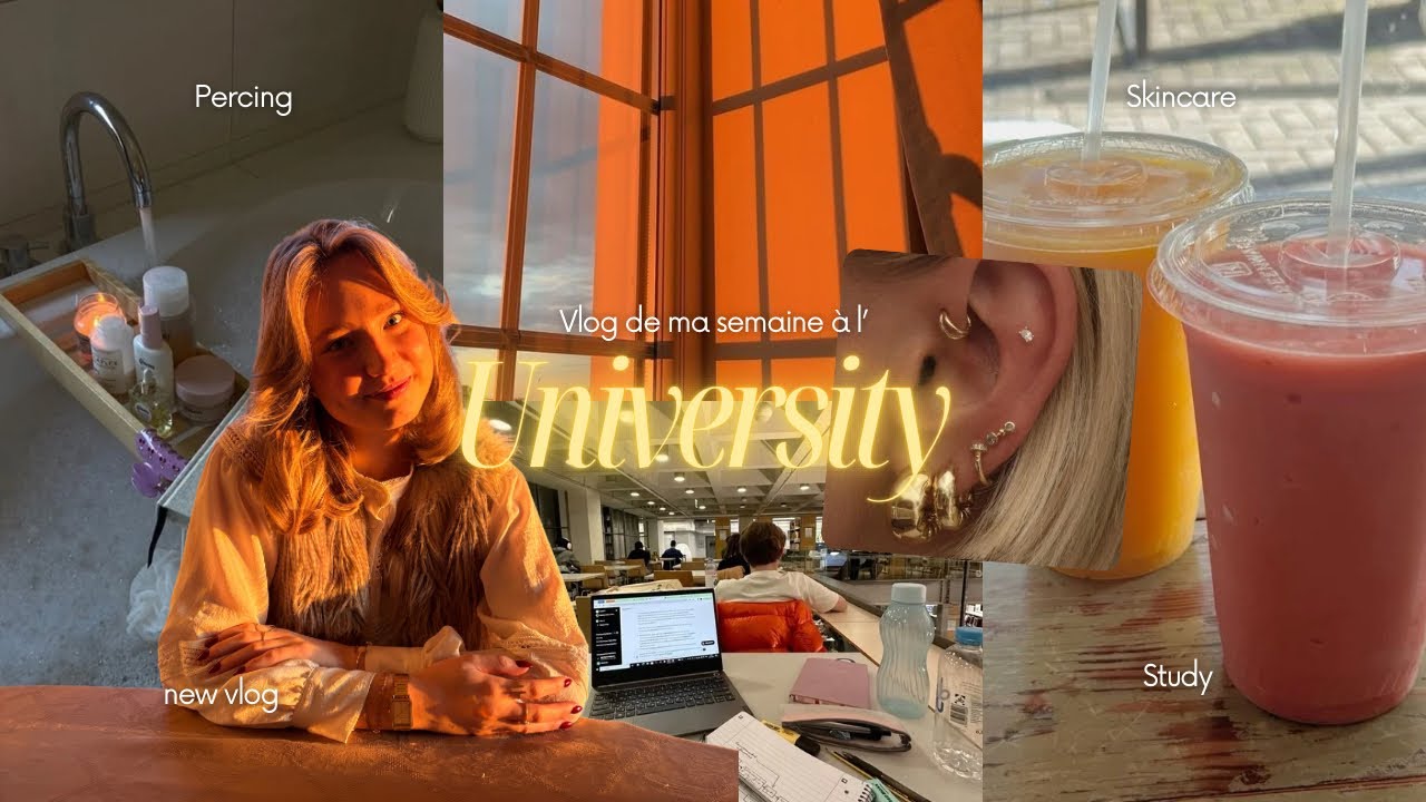 une semaine en fac de droit 🎓| skincare, piercing, lecture & more 🍜🌷🥑