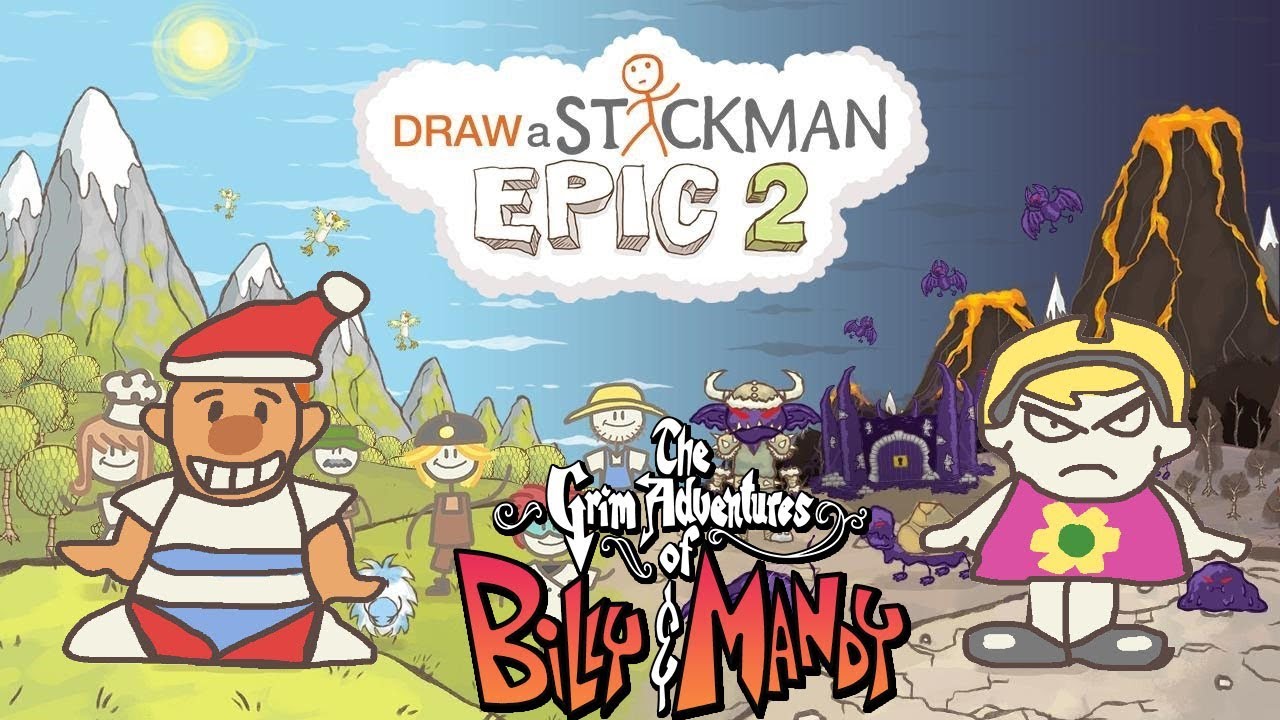 THE GRIM ADVENTURES OF BILLY & MANDY Save Christmas Draw a Stickman Epic 2 Gameplay | GuideAZ