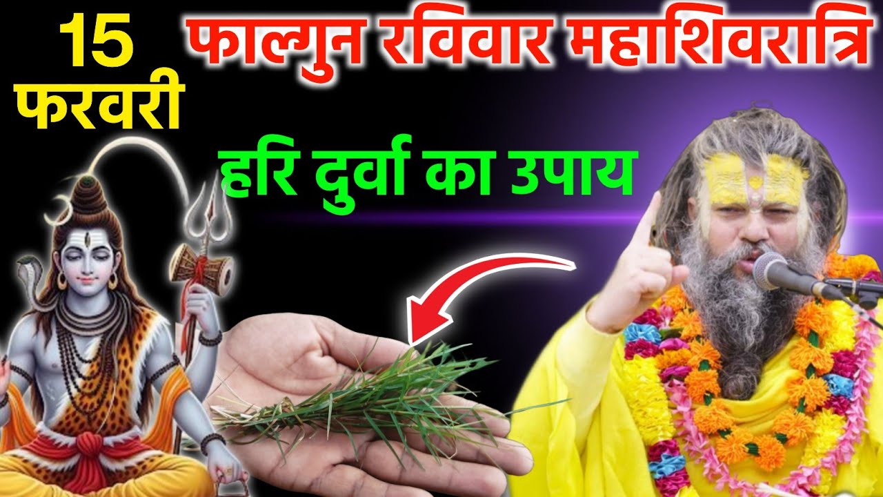15 फरवरी फाल्गुन रविवार महाशिवरात्रि 😱के दिन !! दुर्वा का गुप्त उपाय#mahashivratri #shiv #premanand 