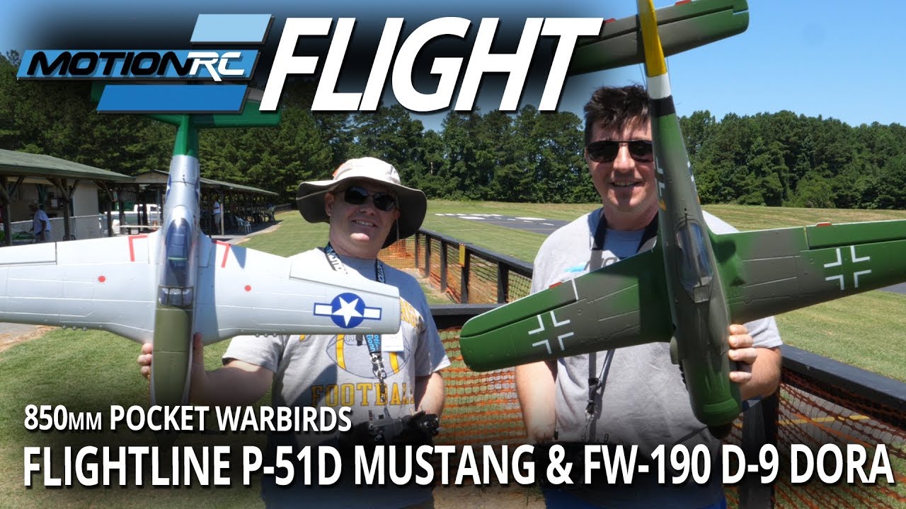 FlightLine P-51D & FW-190 D-9 Dora Tandem Flight - Motion RC