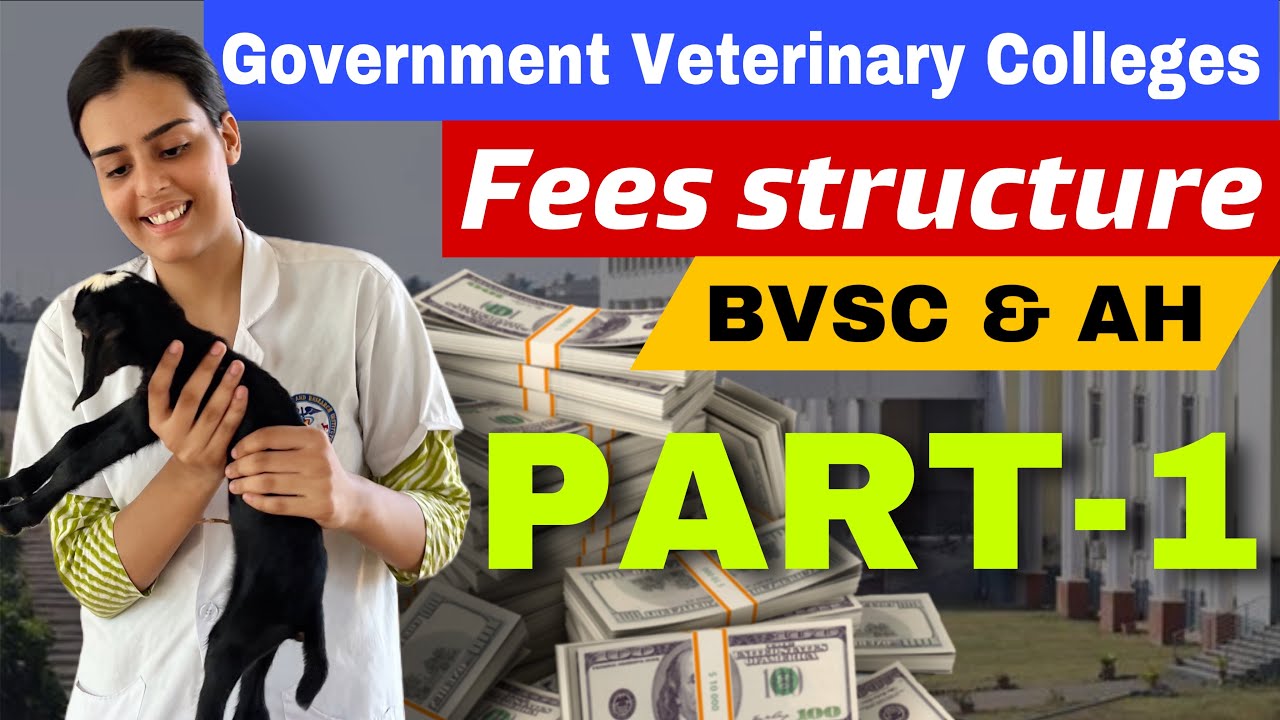 Various Government Veterinary Colleges Fees Structure | State quota & VCI quota#vet #veterinary #new