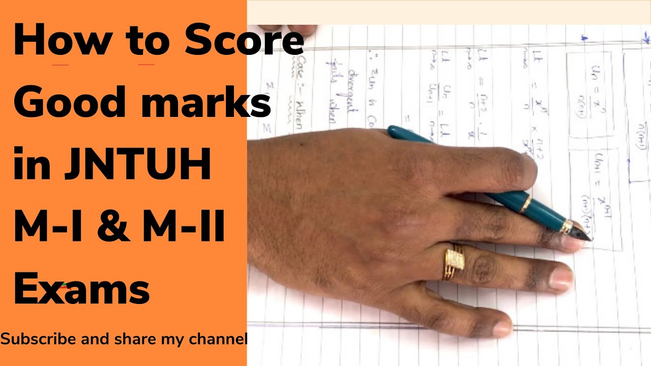 How to Score Good marks in Mathematics papers in JNTUH