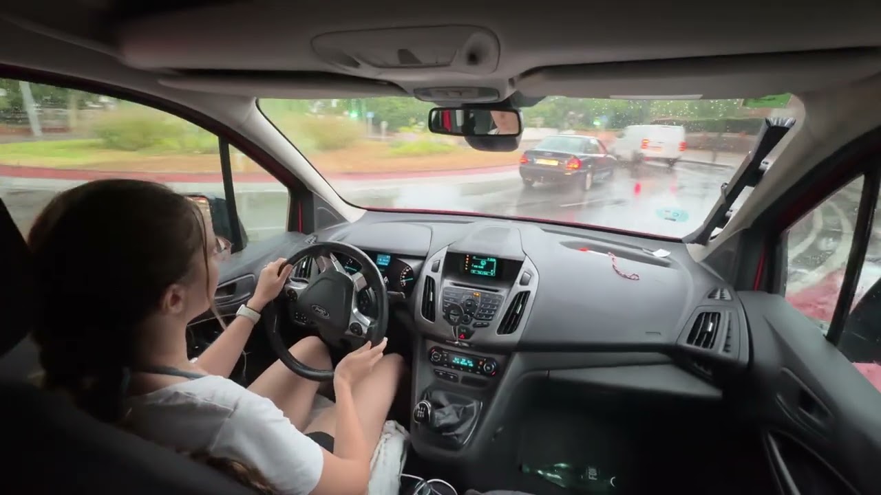 🌧️ Rainy Day Manual Driving ASMR | Gear Shifting & Engine Sounds (Female Driver No Talking)