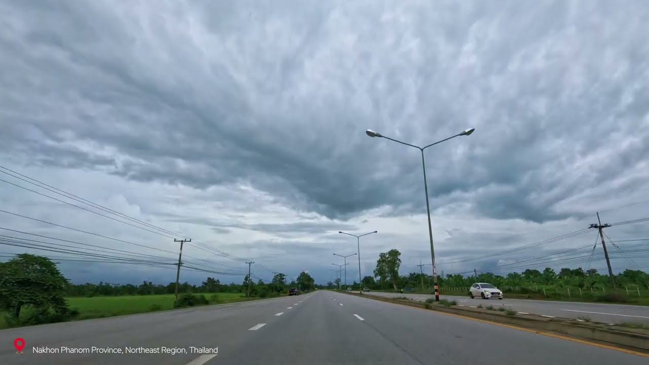 [4K Thailand Driving] AH15 Route 22 Nakhon Phanom I July 2025