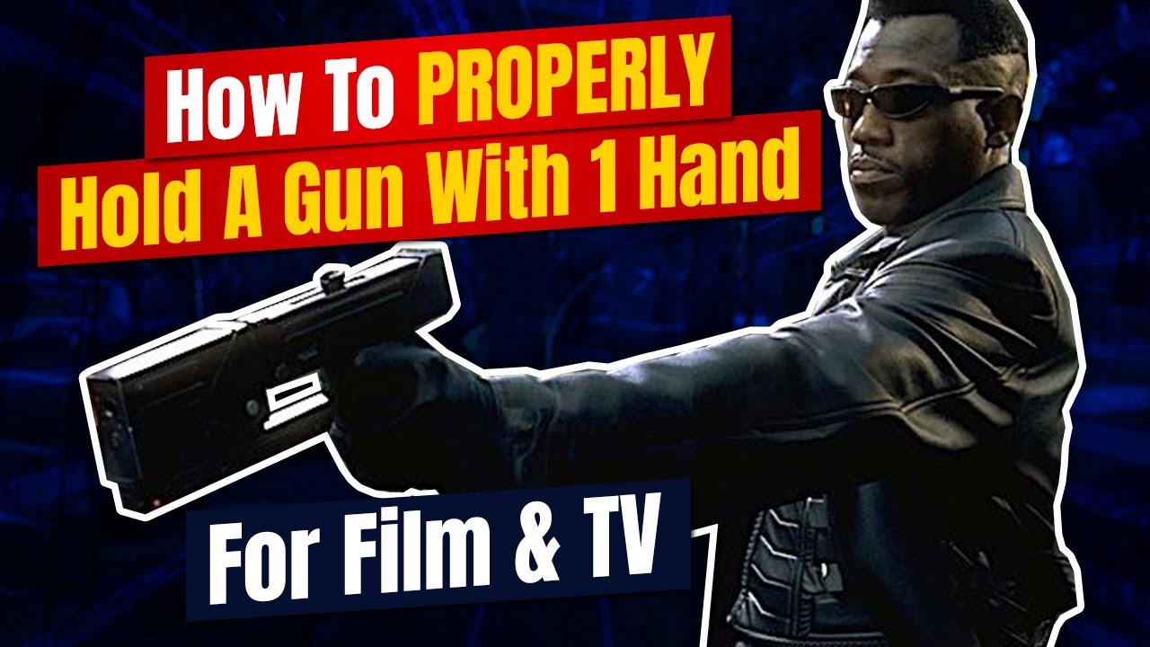 How To Properly Hold A Handgun With 1 Hand For Film & TV Production | Film Students Shot Photography