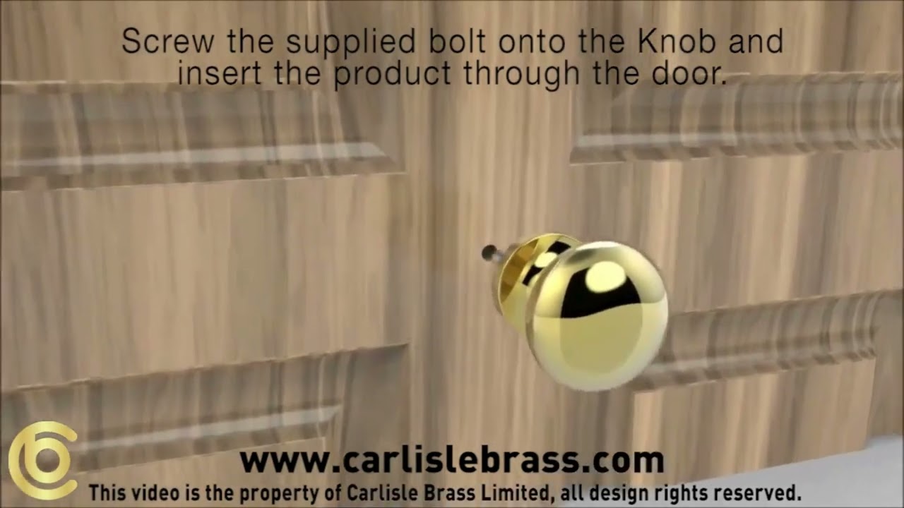 Carlisle Brass Centre Door Knob Installation Guide | Trade Door Handles