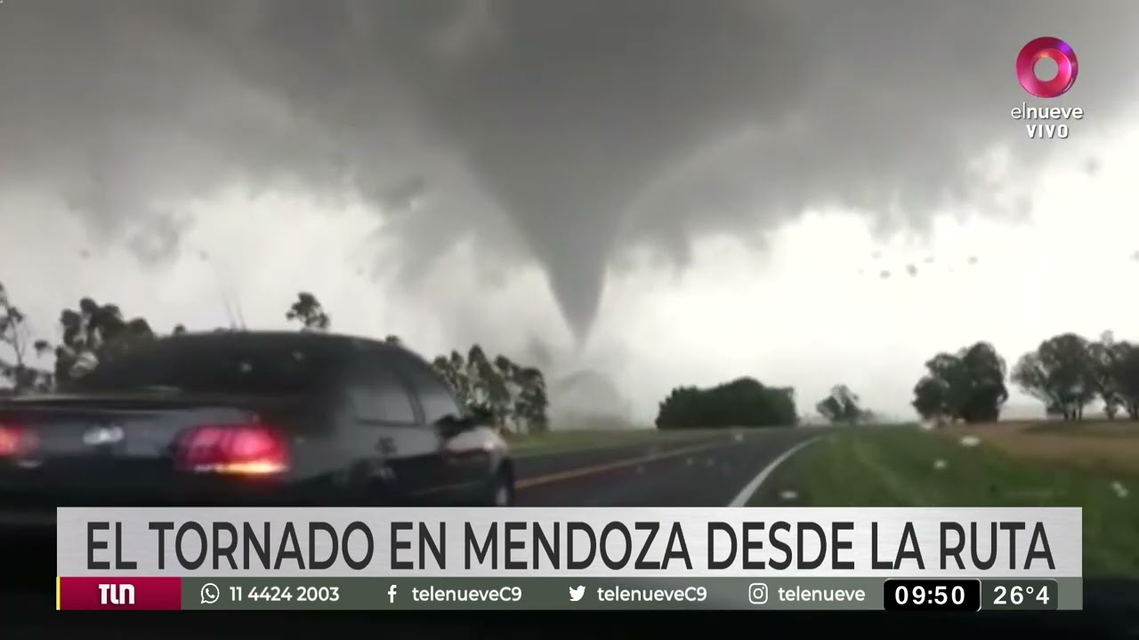 Video: imponente tornado fue captado en Mendoza