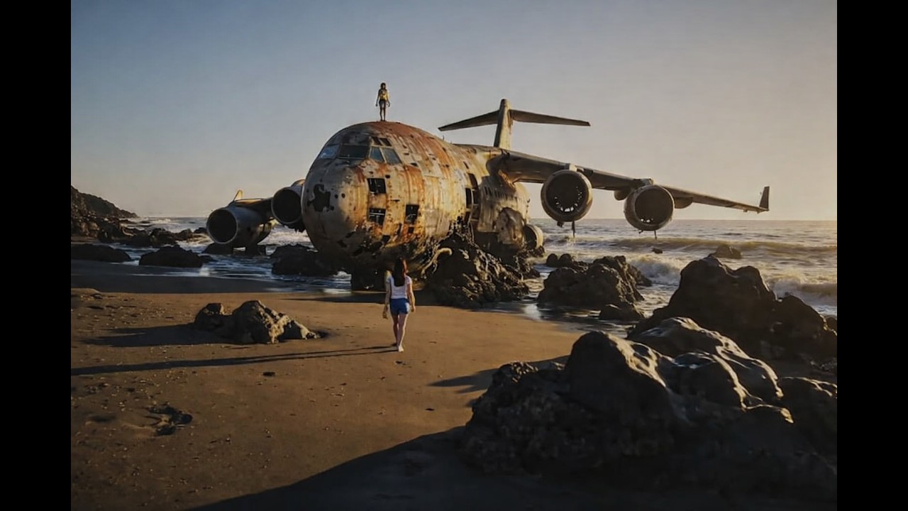 Construyendo una casa de ensueño dentro de un avión militar C-17 Globemaster III abandonado