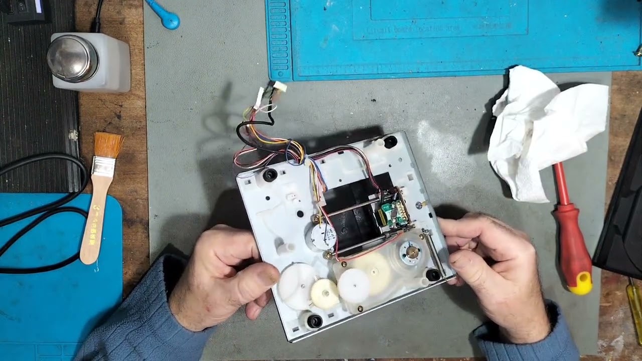 teac pd155 cd player belt change